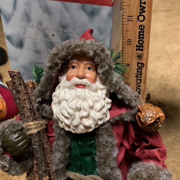 Kirkland Signatures Fabric Mache Classical Santa w/ tiny laying Reindeer Vintage - Picture 13 of 16